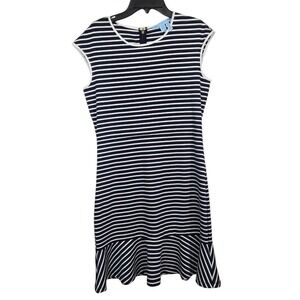 Draper James Striped A-line Dress  Size Small Nautical Beachy
